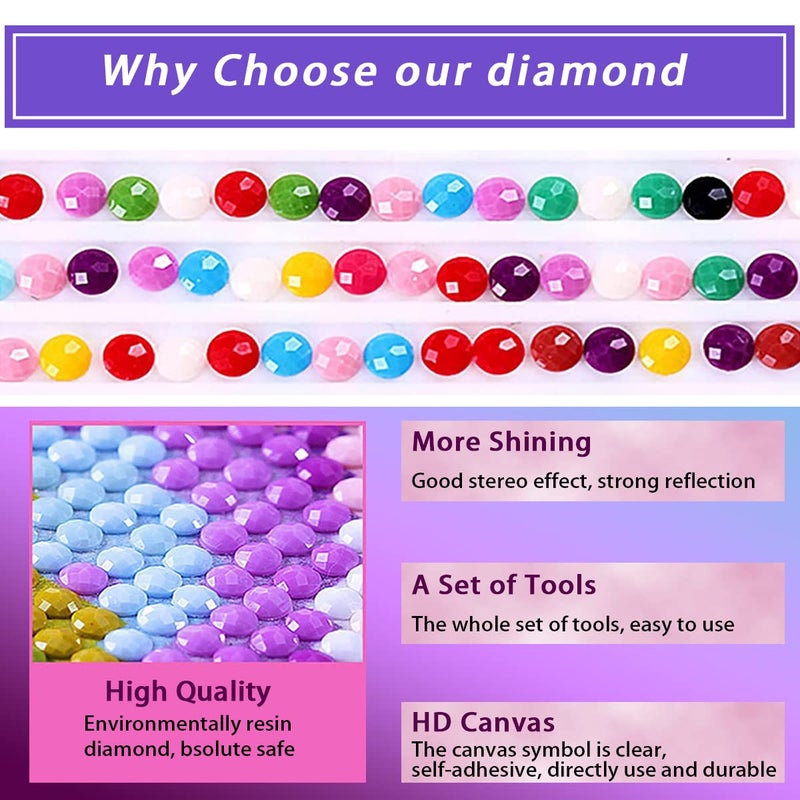 JAKI Diamond Painting Kits for Adults-Castle Diamond Art Kits for Adults,Gem Art Kits for Adults Pictures Arts Craft for Home Wall Decor (12x16inch) - Image 5